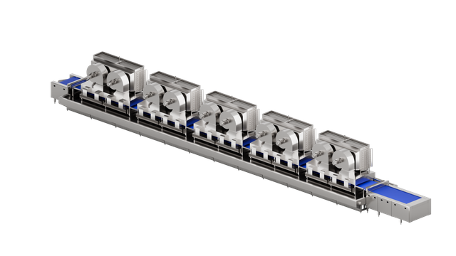 Туннельная морозильная камера с твердой лентой