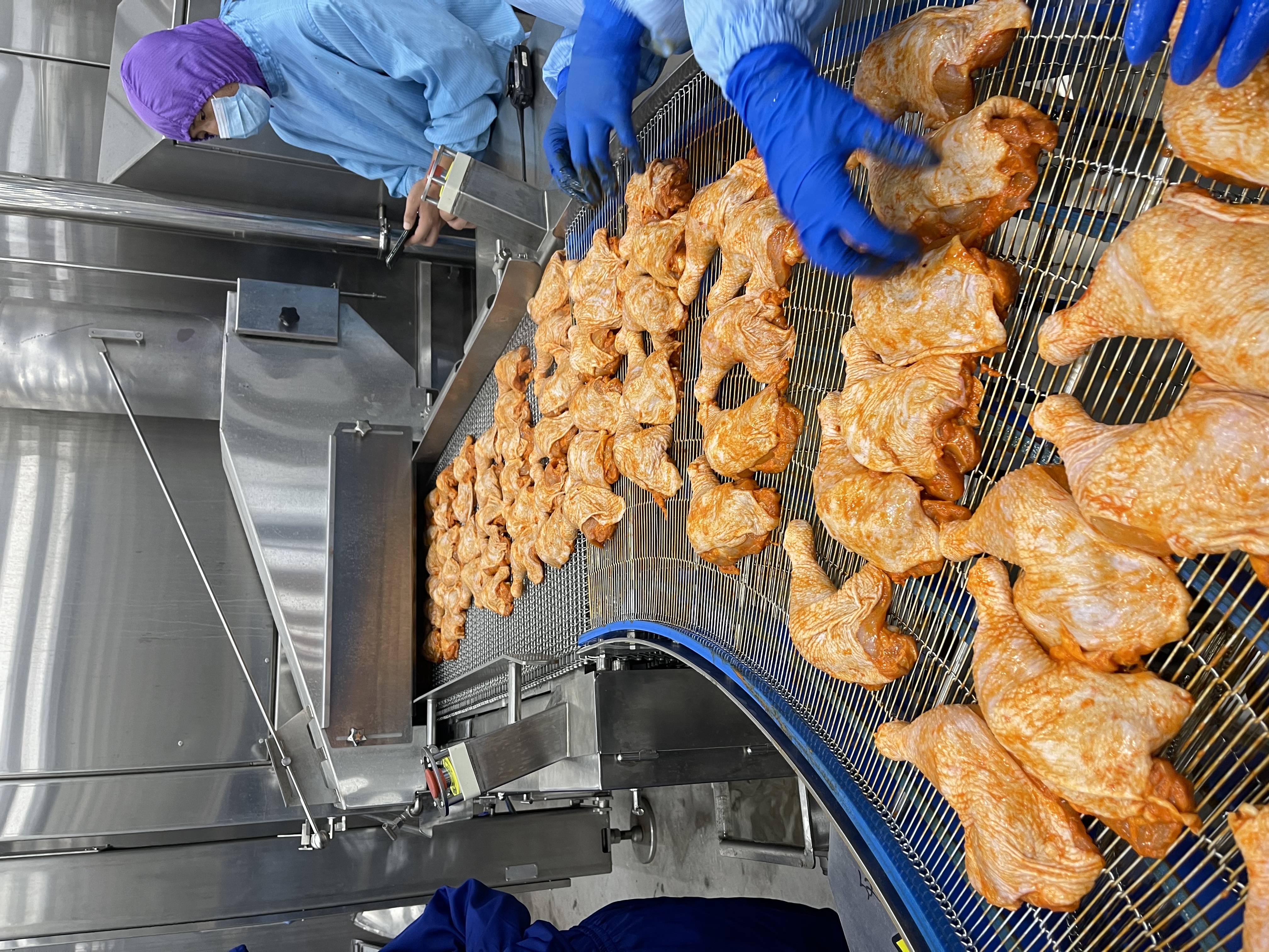 2-1 спиральная печь 螺旋烤炉 鸡腿进料 2