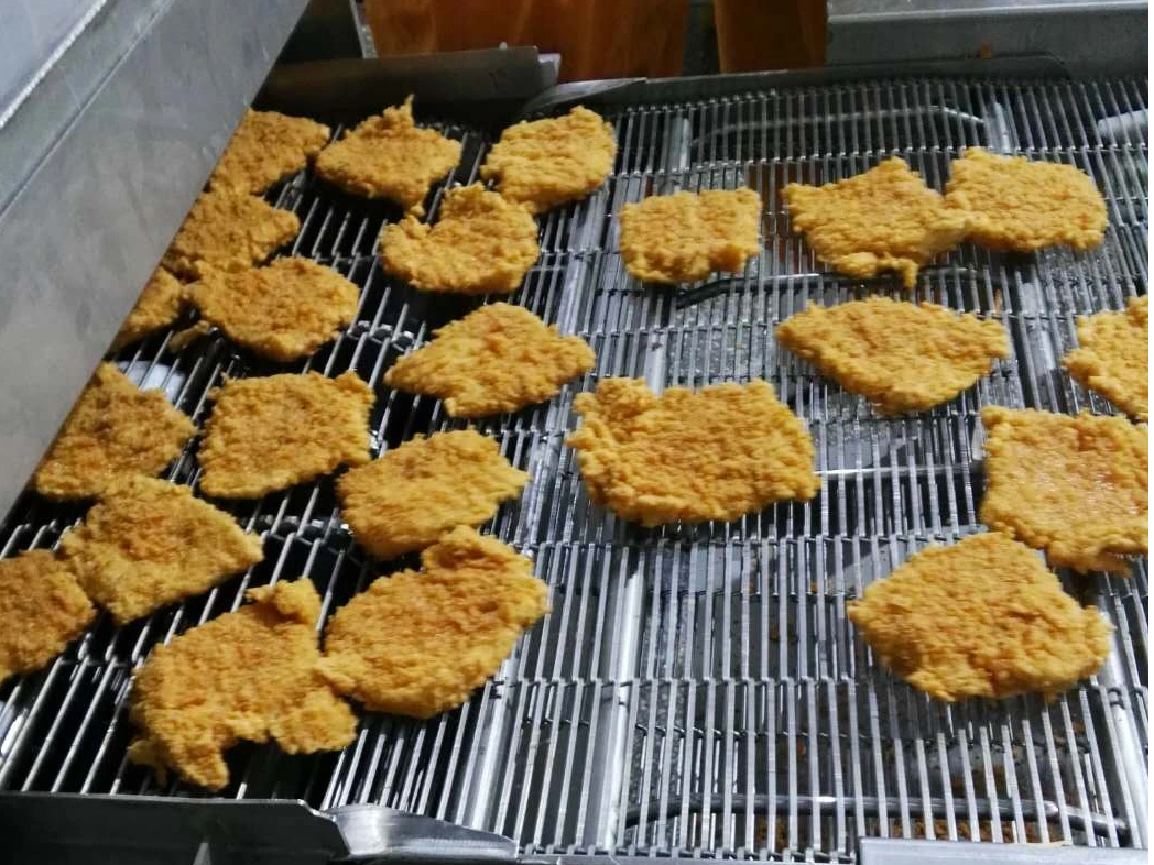 Туннельная печь для куриных крылышек, котлет, полосок